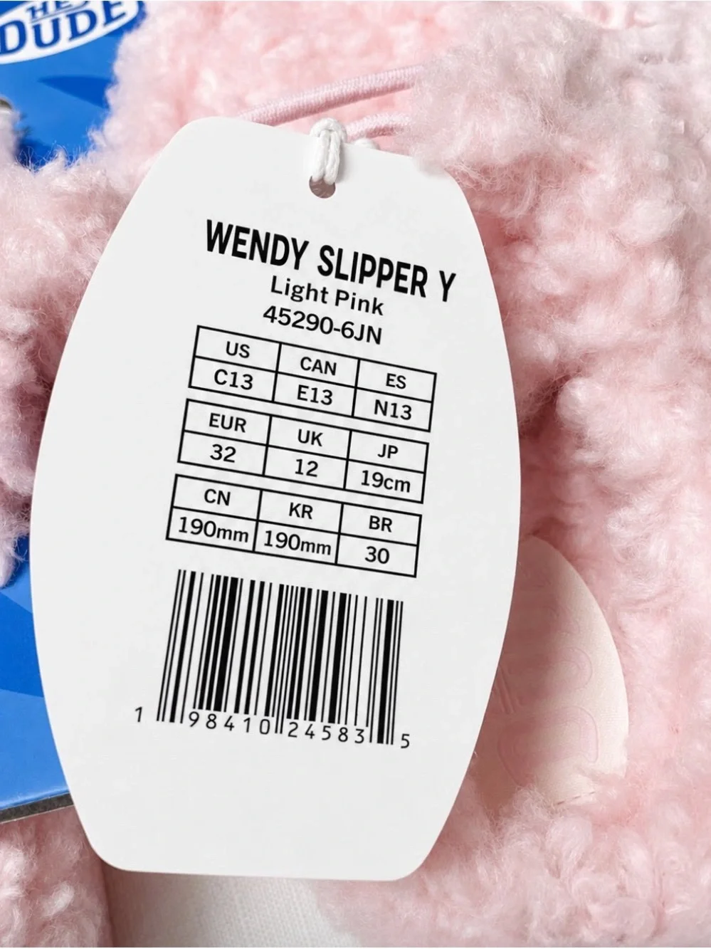 Hey Dude Kids Light Pink Fuzzy Slip-Ons